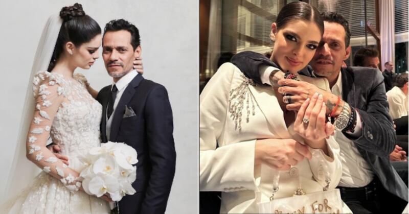Marc Anthony y Nadia Ferreira se convirtieron en marido y mujer.