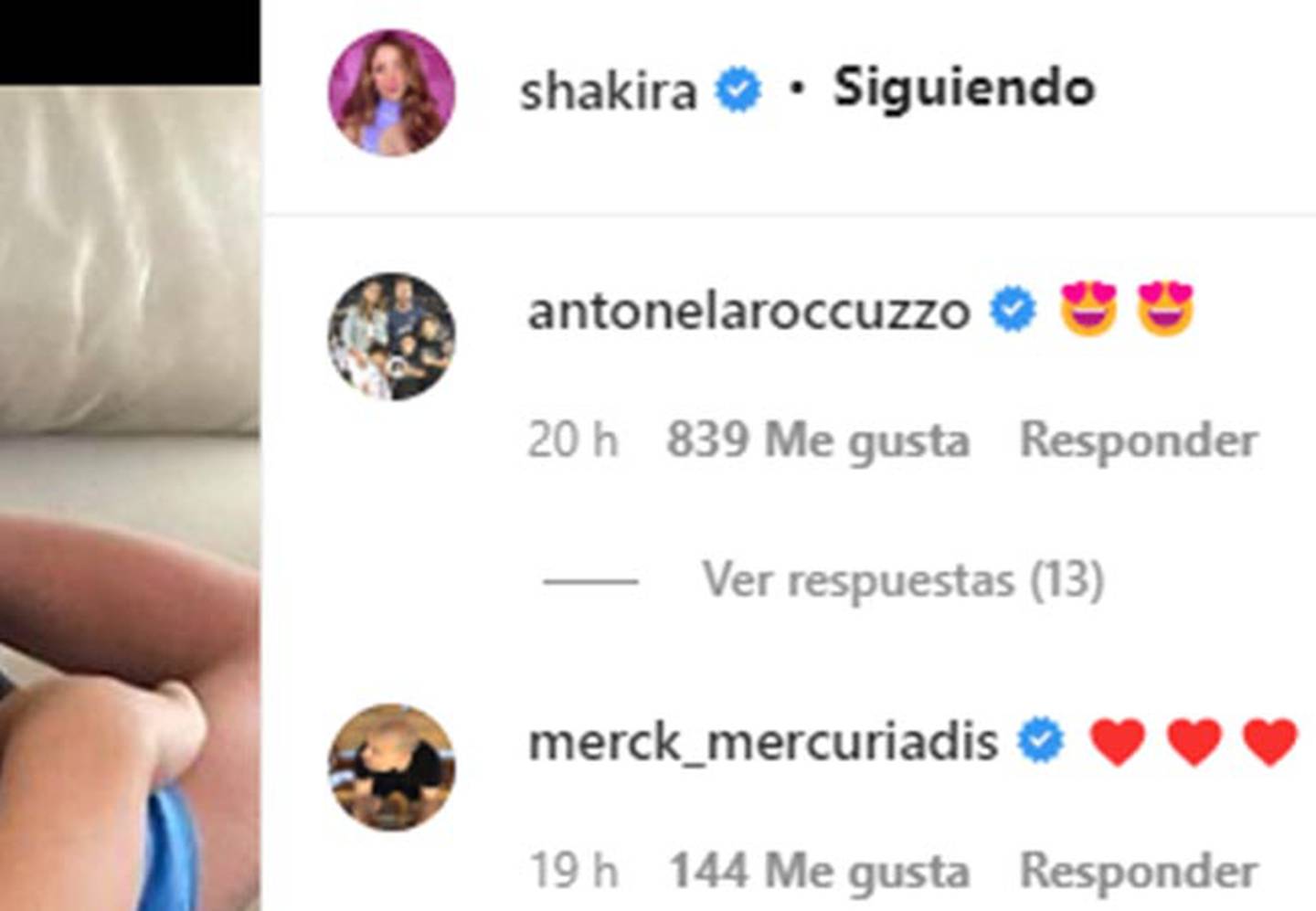 Antonella Rocuzzo dio ejemplo al mostrarle su apoyo a Shakira