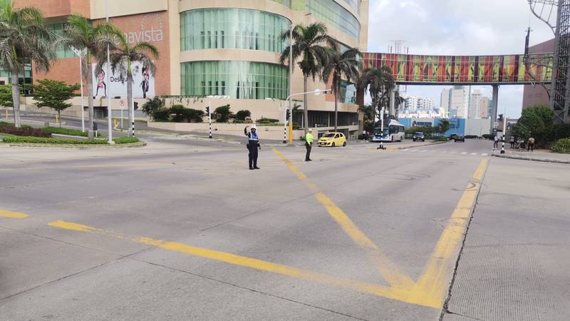 Orientador de Tránsito en Barranquilla.