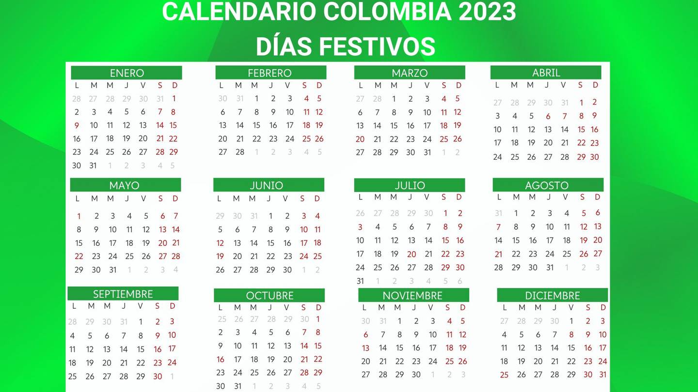 Calendario Colombia 2023 - Días festivos, puentes y celebraciones