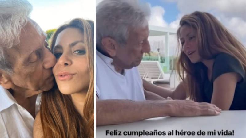 La colombiana Shakira celebró el cumpleaños de su padre.