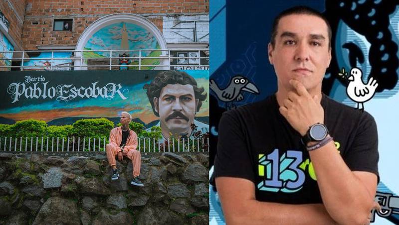 Al caricaturista Matador no le hizo nada de gracia la imagen de ‘La Liendra’ en la fachada de la comunidad con la imagen de Pablo Escobar de fondo.