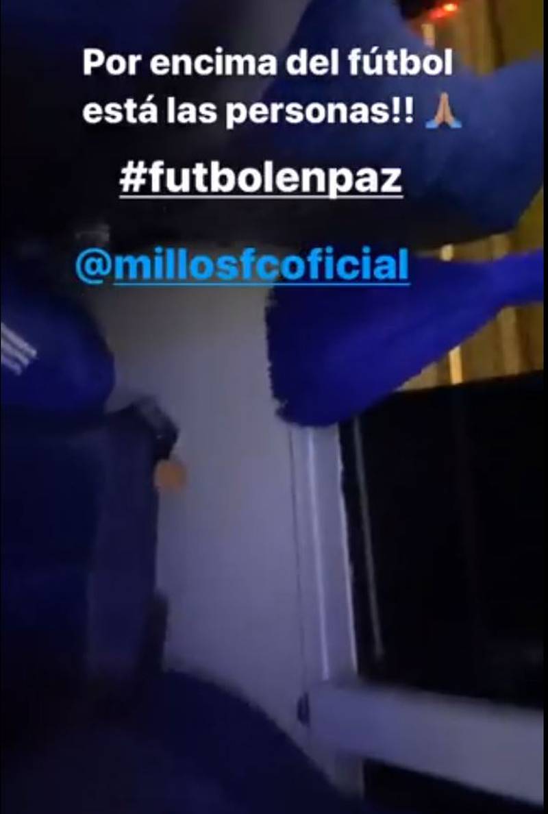 El bus de Millonarios fue atacado a piedra tras el partido contra Nacional