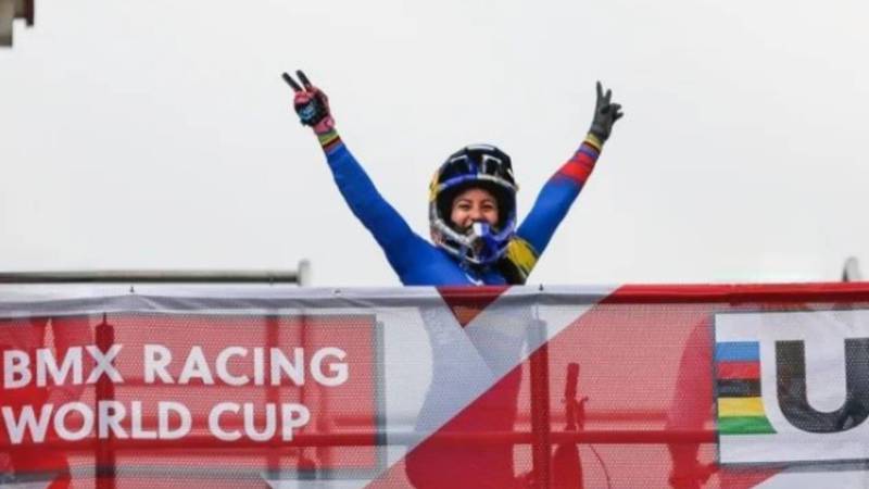 Mariana Pajón ganó oro en la ronda 8 de la Copa del Mundo de BMX Racing 2022