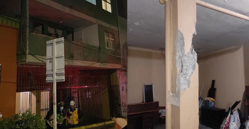 Edificio en riesgo de colapso en Medellí, dos adultos mayores se rehúsan a salir