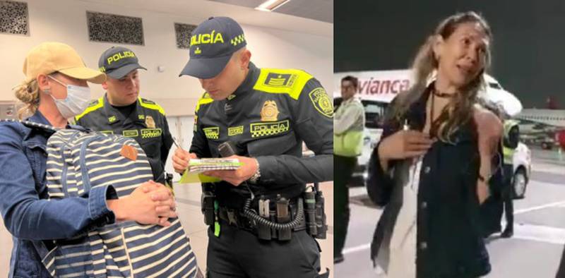 Imponen comparendo a mujer que insultó a policías en el Aeropuerto.