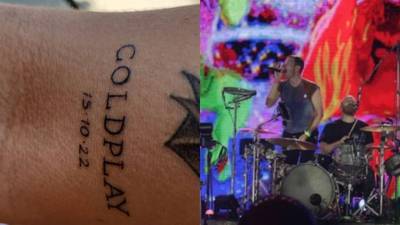 Joven se tatuó fecha del concierto de Coldplay en Brasil... y la banda lo canceló