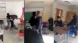 Captaron en video, brutal pelea entre profesora y alumno