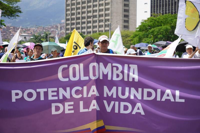 Marcha en favor de Petro en Medellín