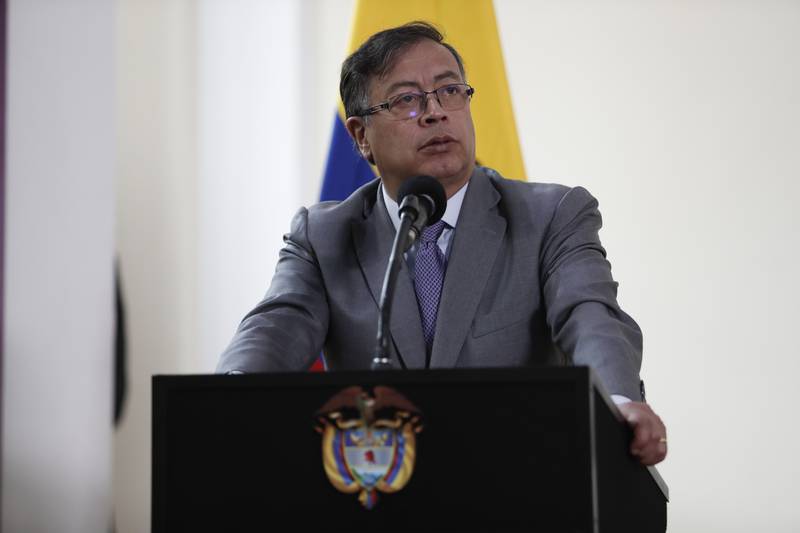 Gustavo Petro, presidente de Colombia, durante la radicación del proyecto de ley que crea el Ministerio de la Igualdad