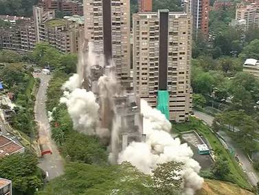 En video: cayó el edificio Continental Towers en medio de dolor y lágrimas