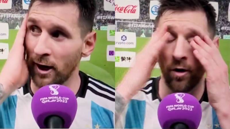 Lionel Messi tuvo un divertido lapsus en medio de entrevista.