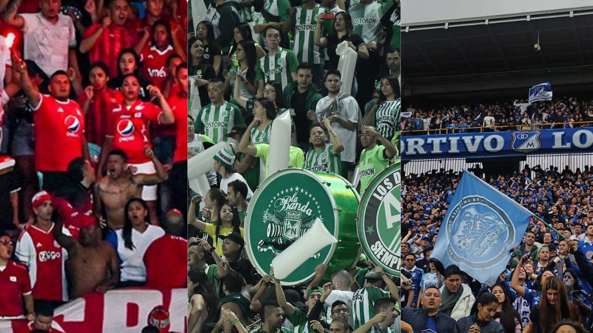 América, Nacional y Millonarios: Fotos: Redes sociales y Getty