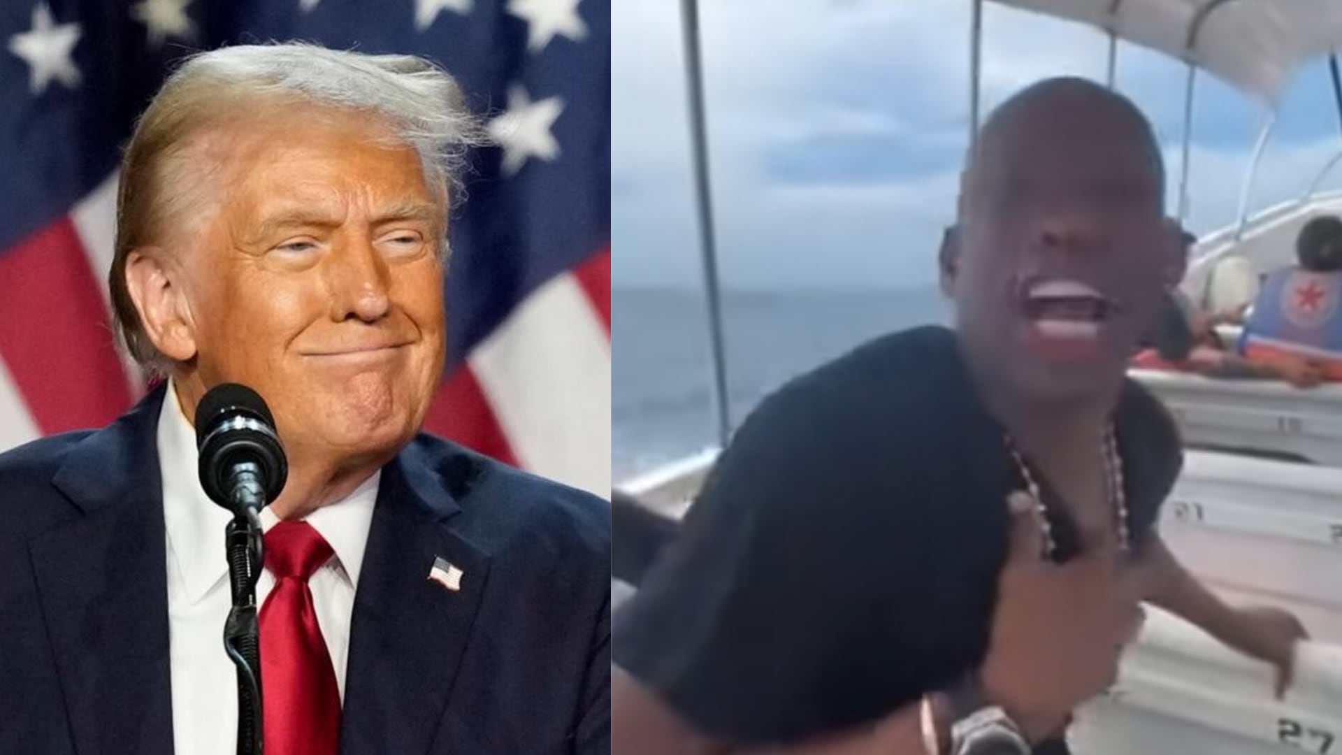 El Tino Asprilla le hizo jocosa petición a Donald Trump mientras iba en lancha