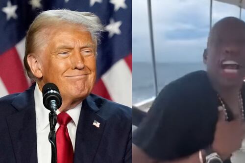 El Tino le pidió a Donald Trump que no lo fuera a “pelar”, mientras iba en lancha por el Caribe