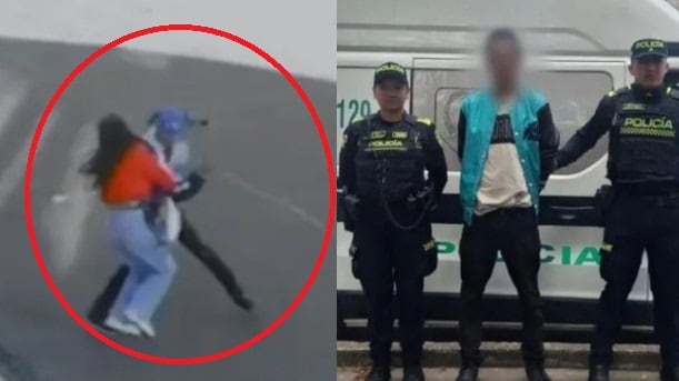 Foto mujer se abalanzó sobre delincuente en Chapinero para impedir que escapara con su celular.