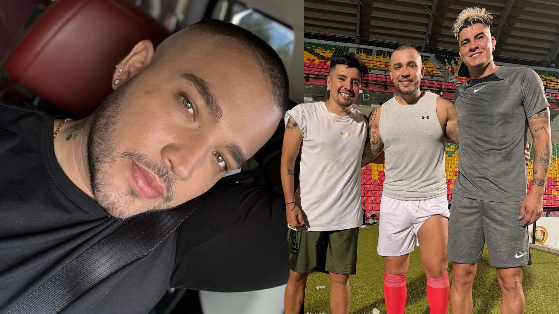 Jessi Uribe se puso los guayos y se le midió a jugar con Rangel y Cárdenas