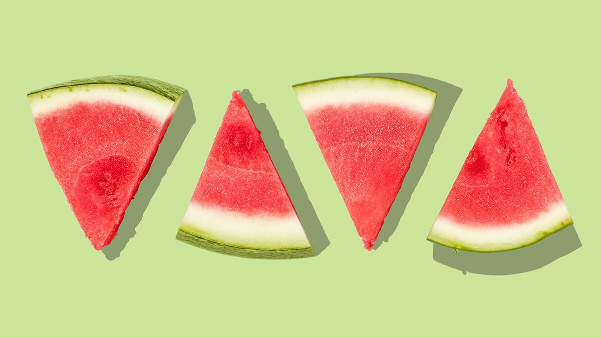 Trozos de sandía sin semillas