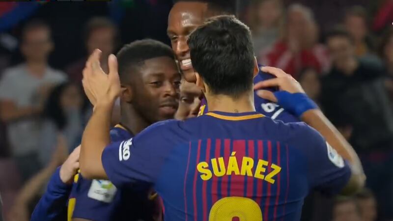 ¿Lo recuerda? Desempolvaron gol que hizo Ousmane Dembélé en Barcelona con ‘asistencia’ de Yerry Mina