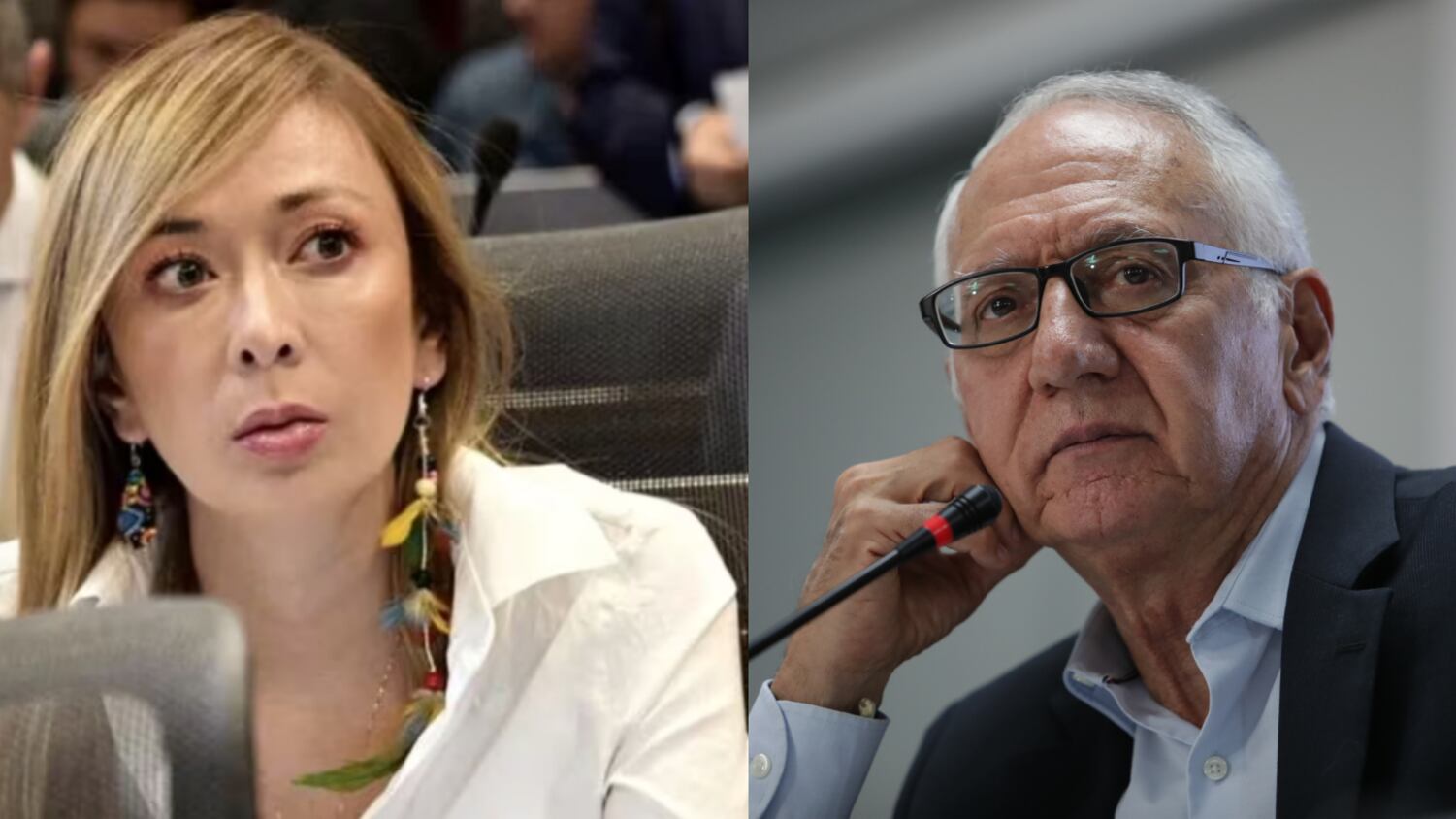 Congresista Katherine Miranda y ministro de Salud, Guillermo Jaramillo