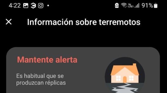 Notificación Google temblor en Colombia 10 de marzo 2023