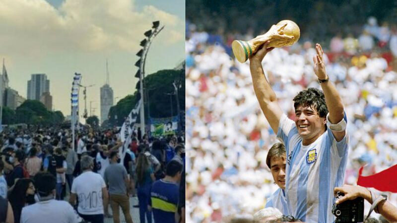 “No quiero estar loca pero...”: aseguran haber visto a Maradona besando la copa en el cielo y la foto se vuelve viral