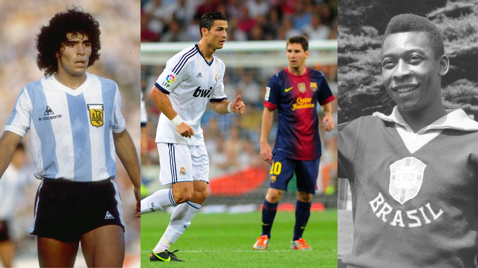 Pelé, Maradona, Cristiano y Messi