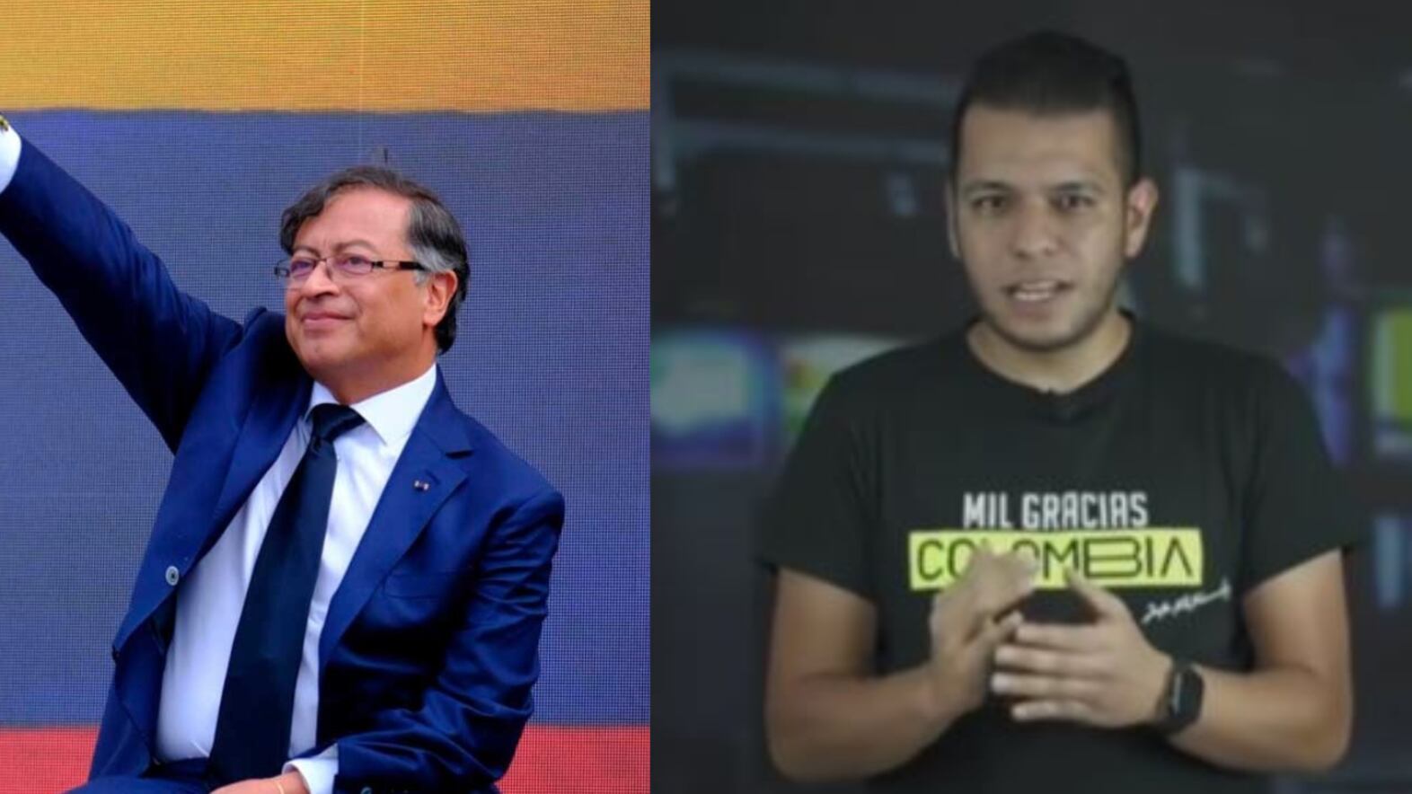 Gustavo Petro y Jota Pe Hernández