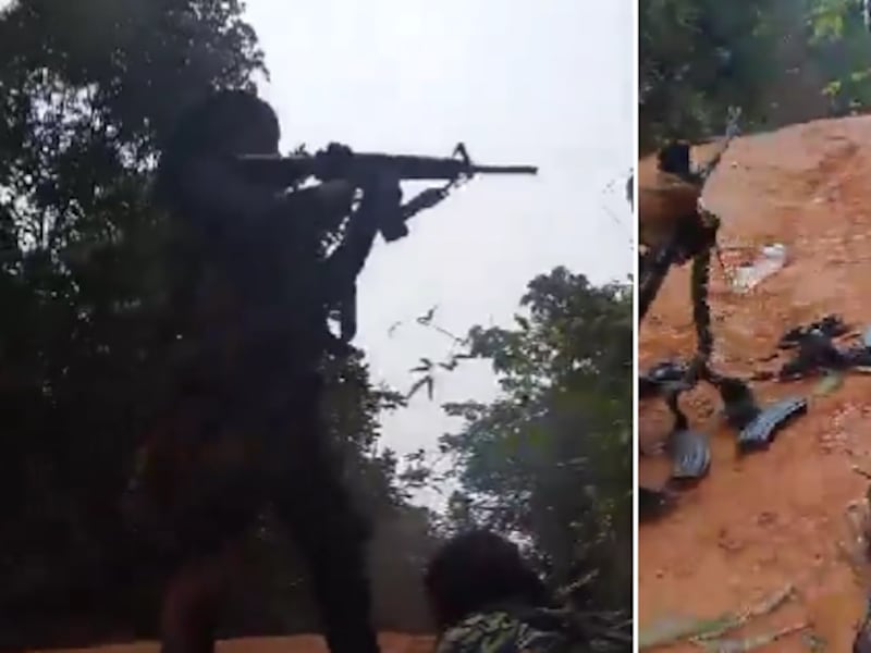 Indignación por video de mujeres del ELN disparando en enfrentamiento y sembrando terror