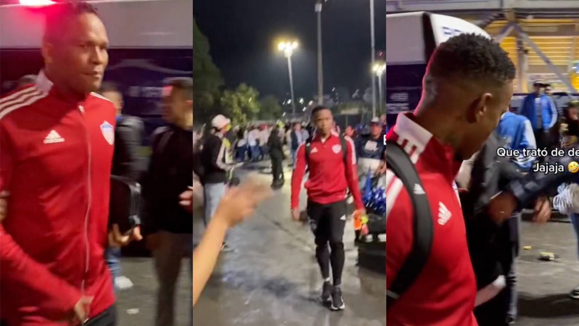 Jugadores del Junior junto a hinchas del Junior