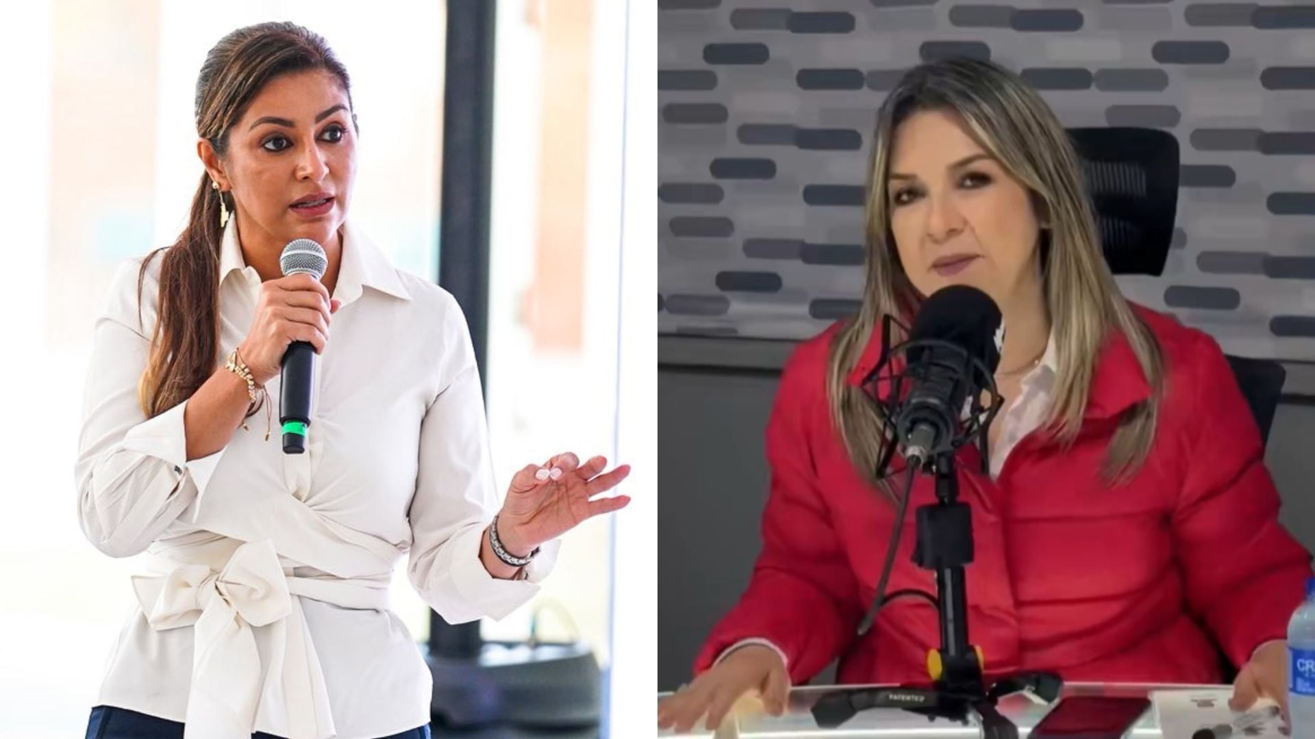 La gobernadora del Tolima, Adriana Matiz, y la precandidata presidencial Vicky Dávila