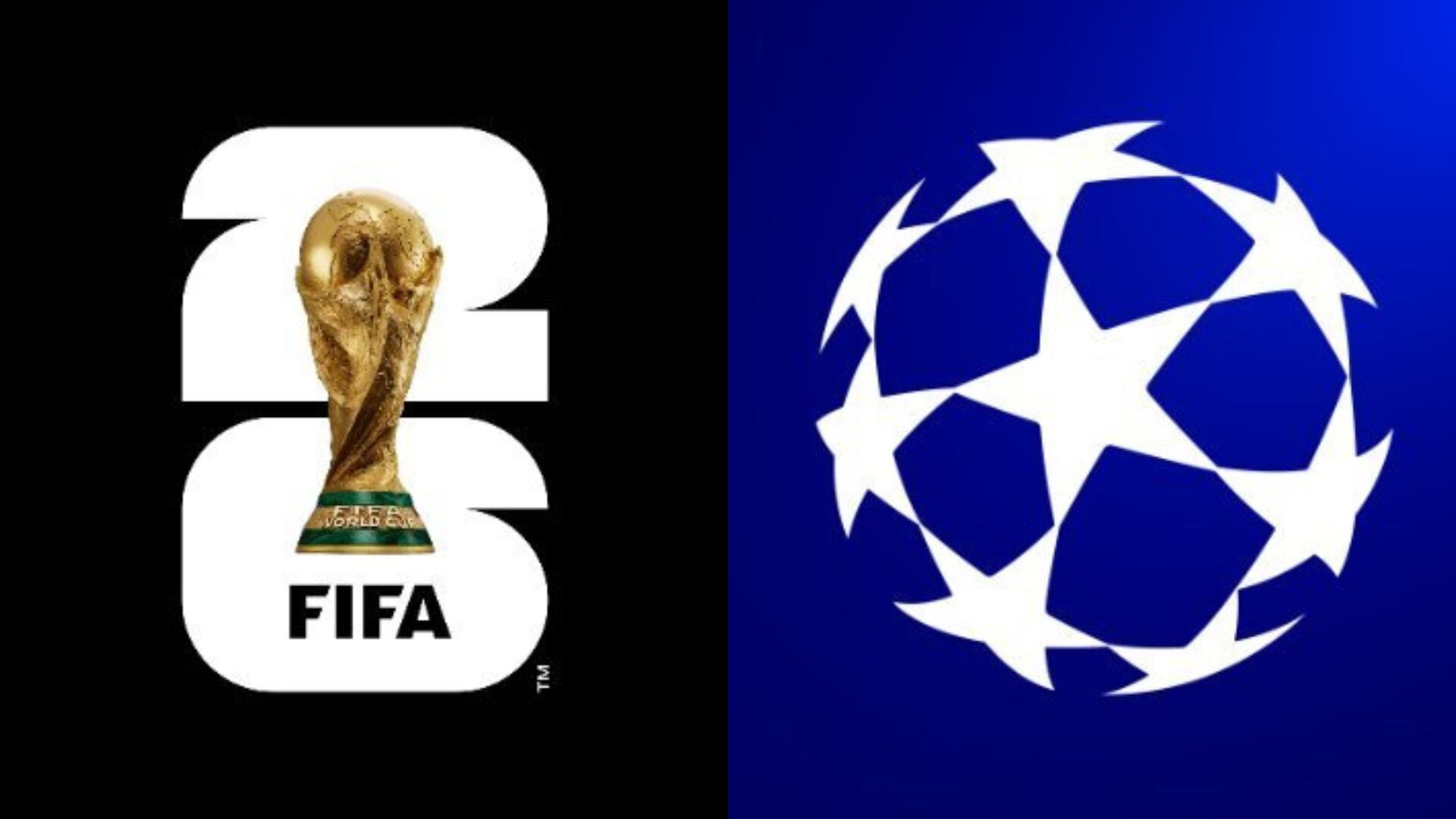 Mundial de Fútbol y Champions League - Fotos: Redes sociales de ambas competencias tomadas el 6 de noviembre del 2025