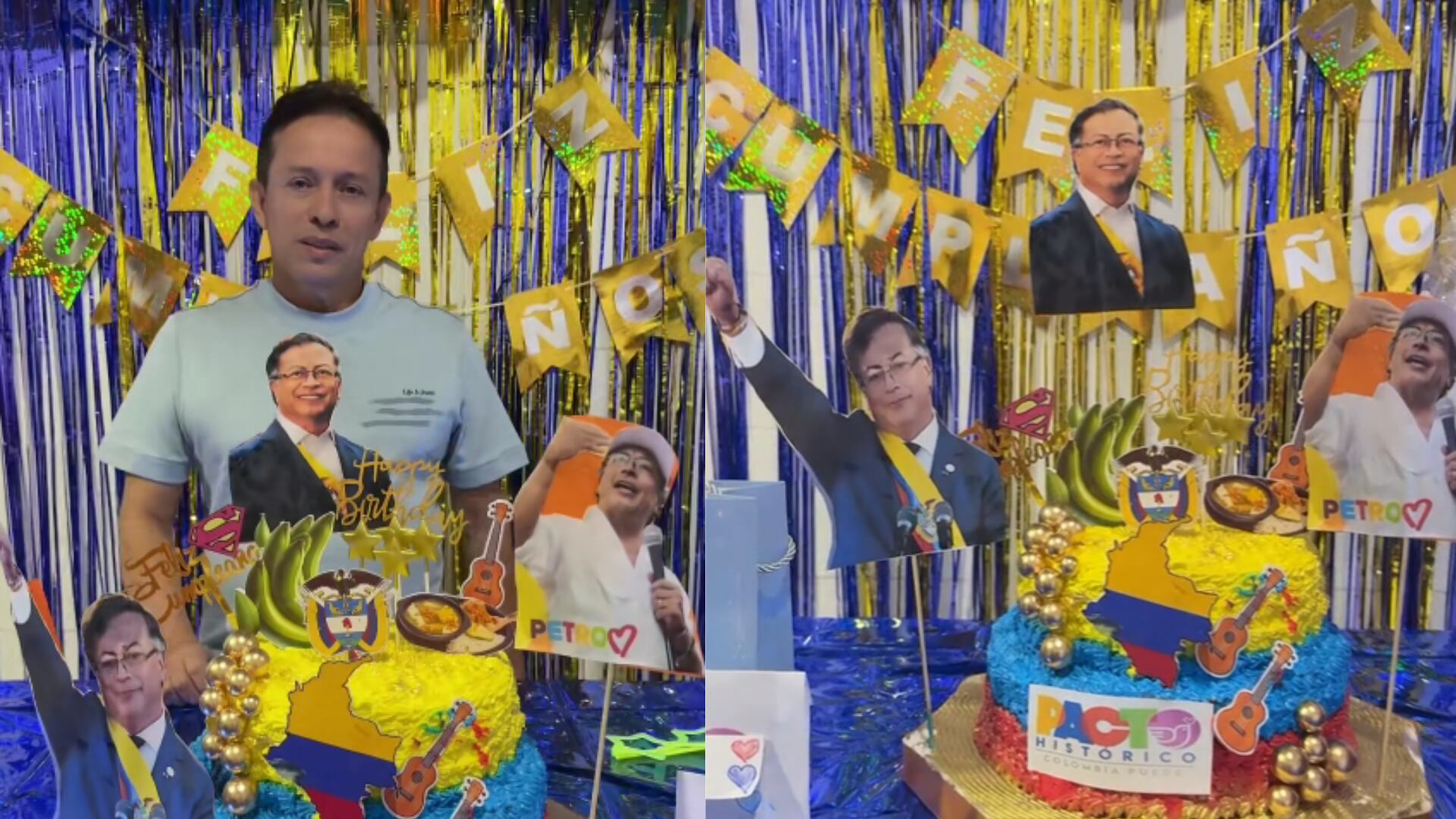 Petro fue la decoración de cumpleaños de uno de sus fieles seguidores