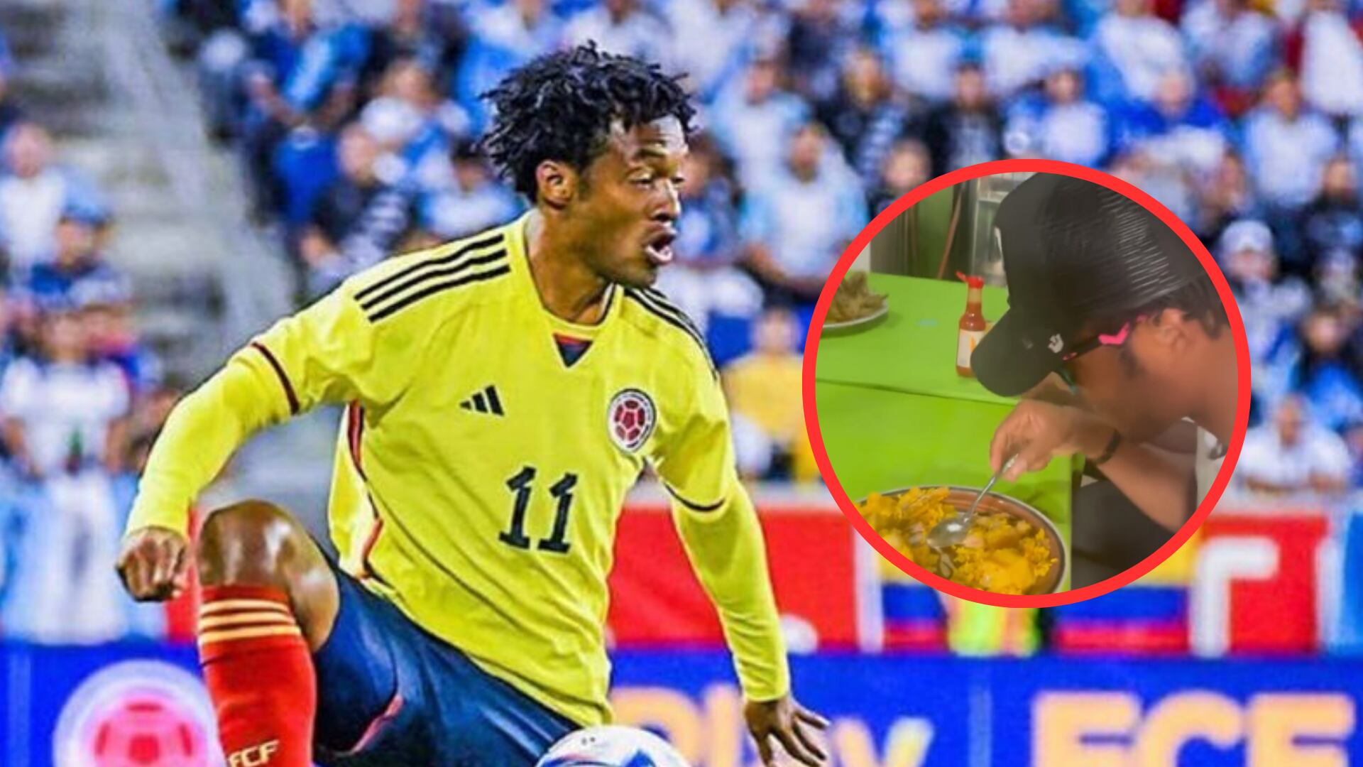 Juan Guillermo Cuadrado disfrutó con la comida del Mercado de Bazurto en Cartagena