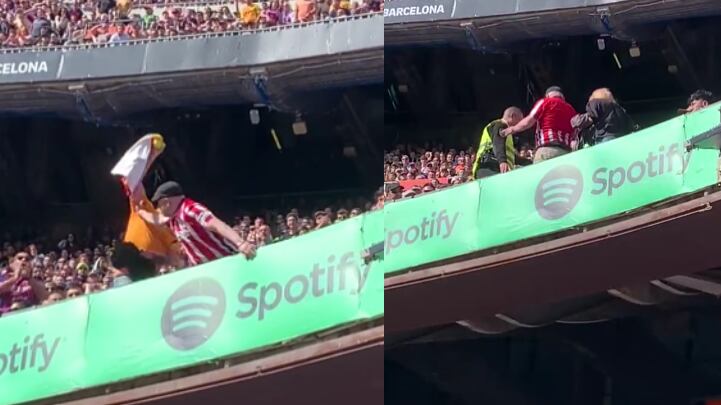 Encontronazo entre hincha del 'Atleti' y del Barcelona