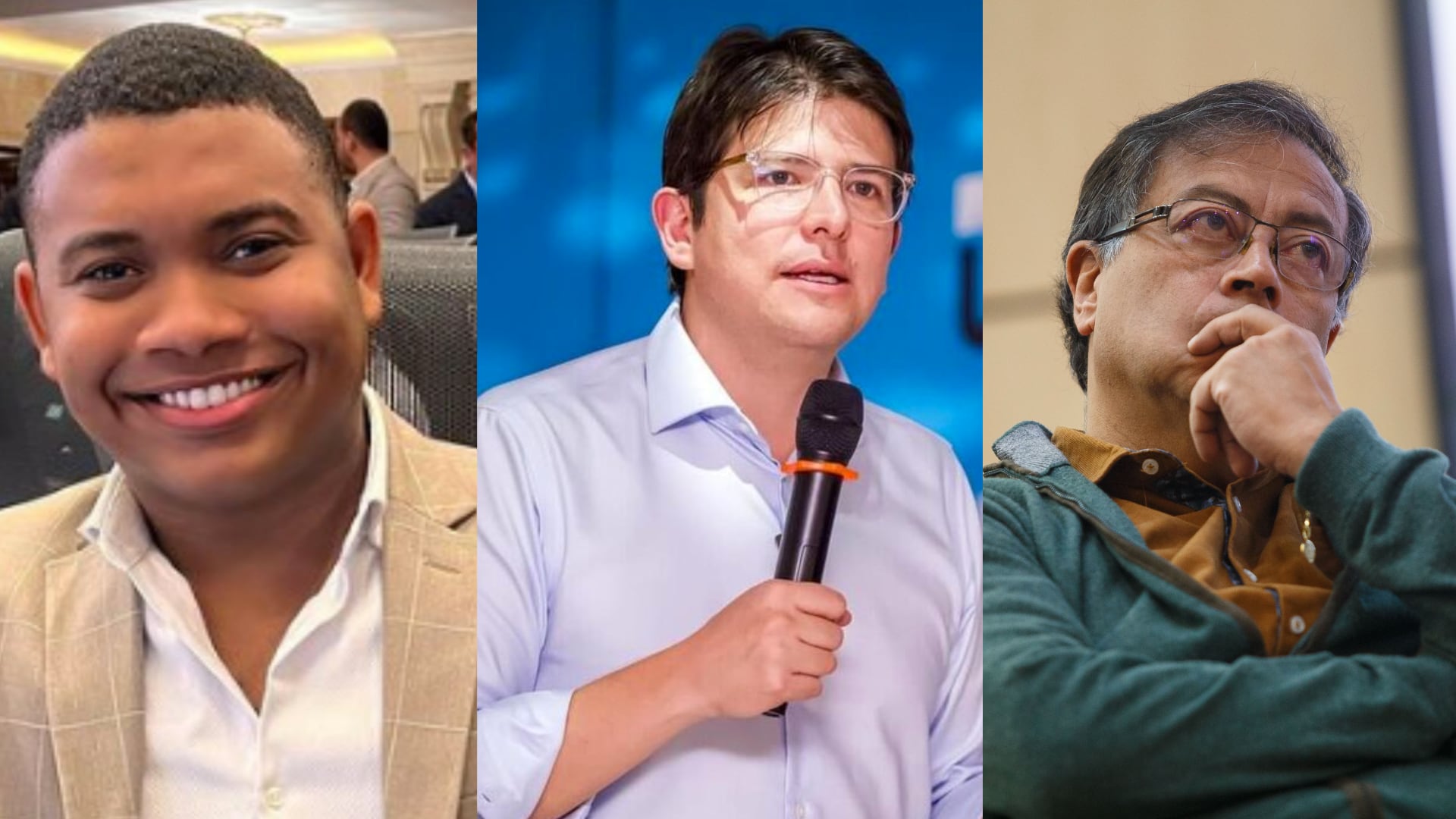 Miguel Polo Polo, Miguel Uribe y Gustavo Petro.
