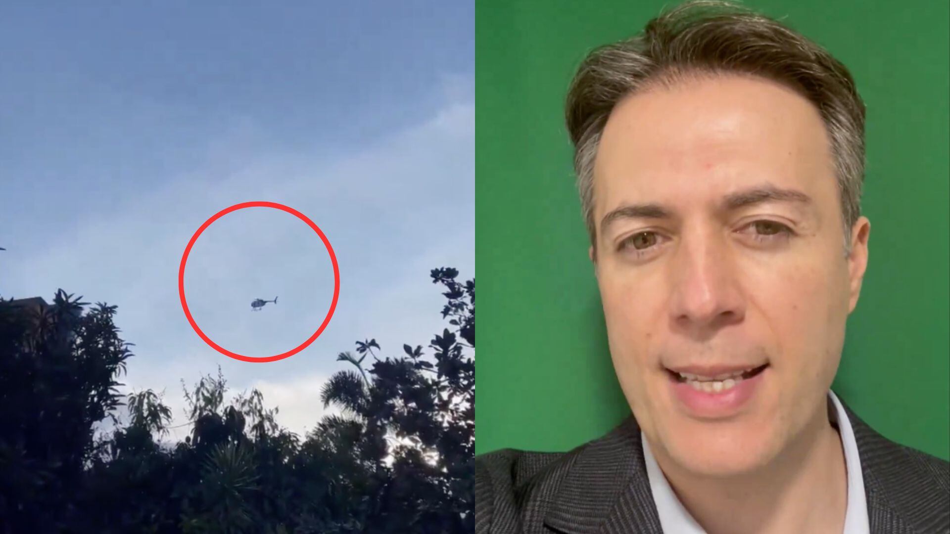 Daniel Quintero denuncia que un helicóptero lo sigue