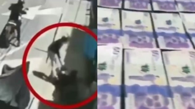 Foto capturan a presunto fletero en Bogotá: habría ocultado botín y revólver en insólito lugar.