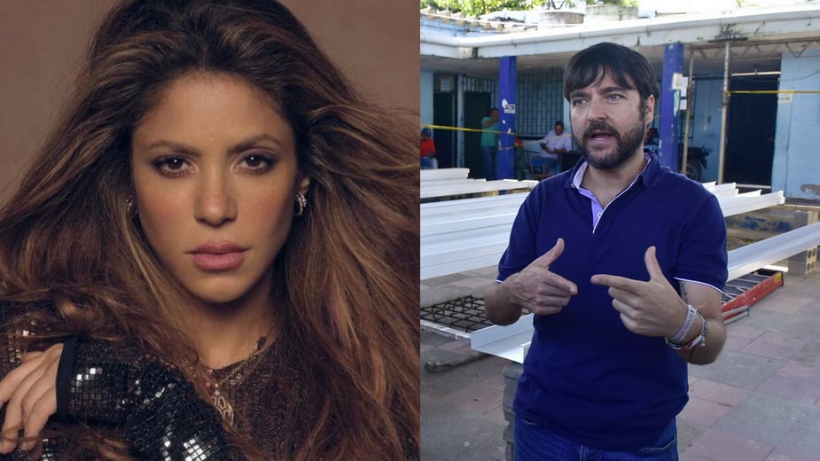 Shakira y Jaime Pumarejo, alcalde de Barranquilla