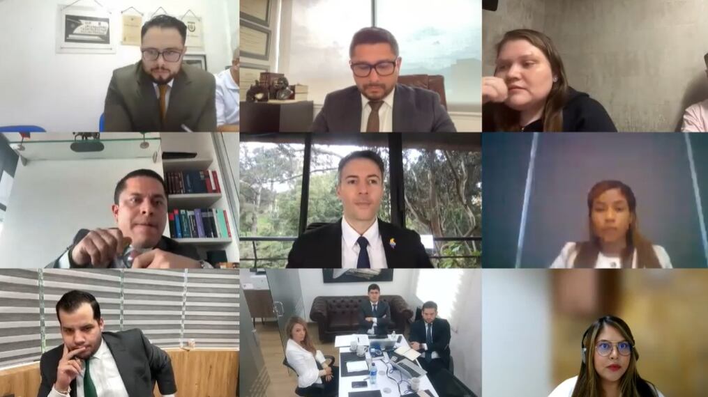 Daniel Quintero Calle y exfuncionarios en audiencia de imputación.