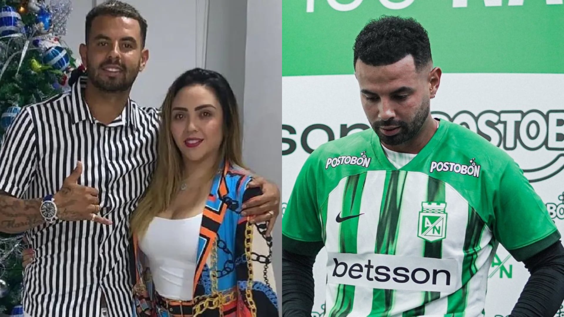 Edwin Cardona y su esposa - Fotos: Redes sociales del equipo y del jugador