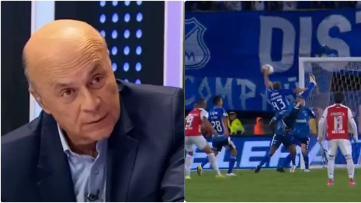 Carlos Antonio Vélez explicó por qué sí era penal la mano de Millonarios ante Santa Fe