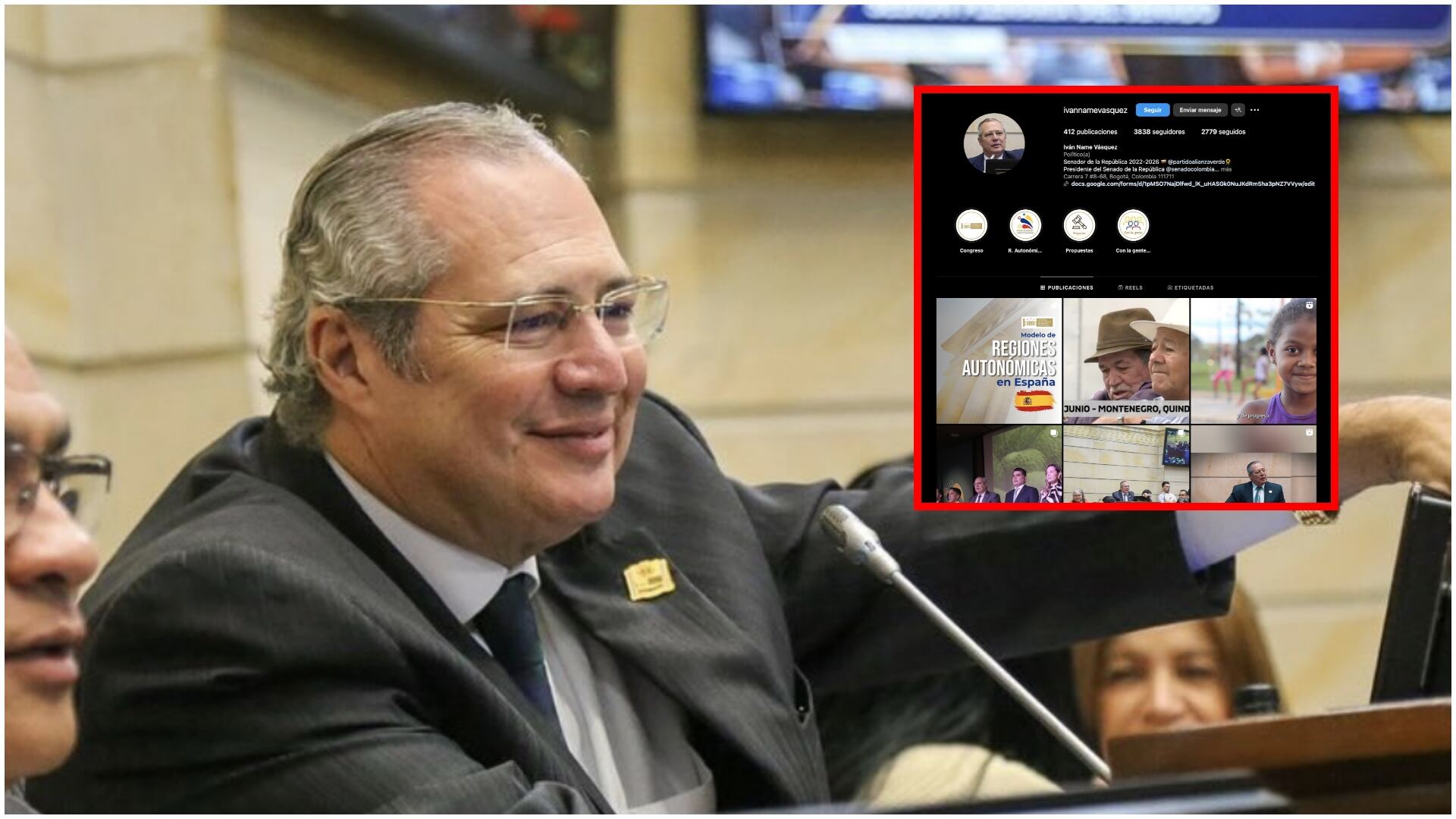Hackearon la cuenta de Instagram de Iván Name, presidente del Senado (Foto: IG de Iván Name)