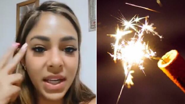 Mujer critica la Alborada