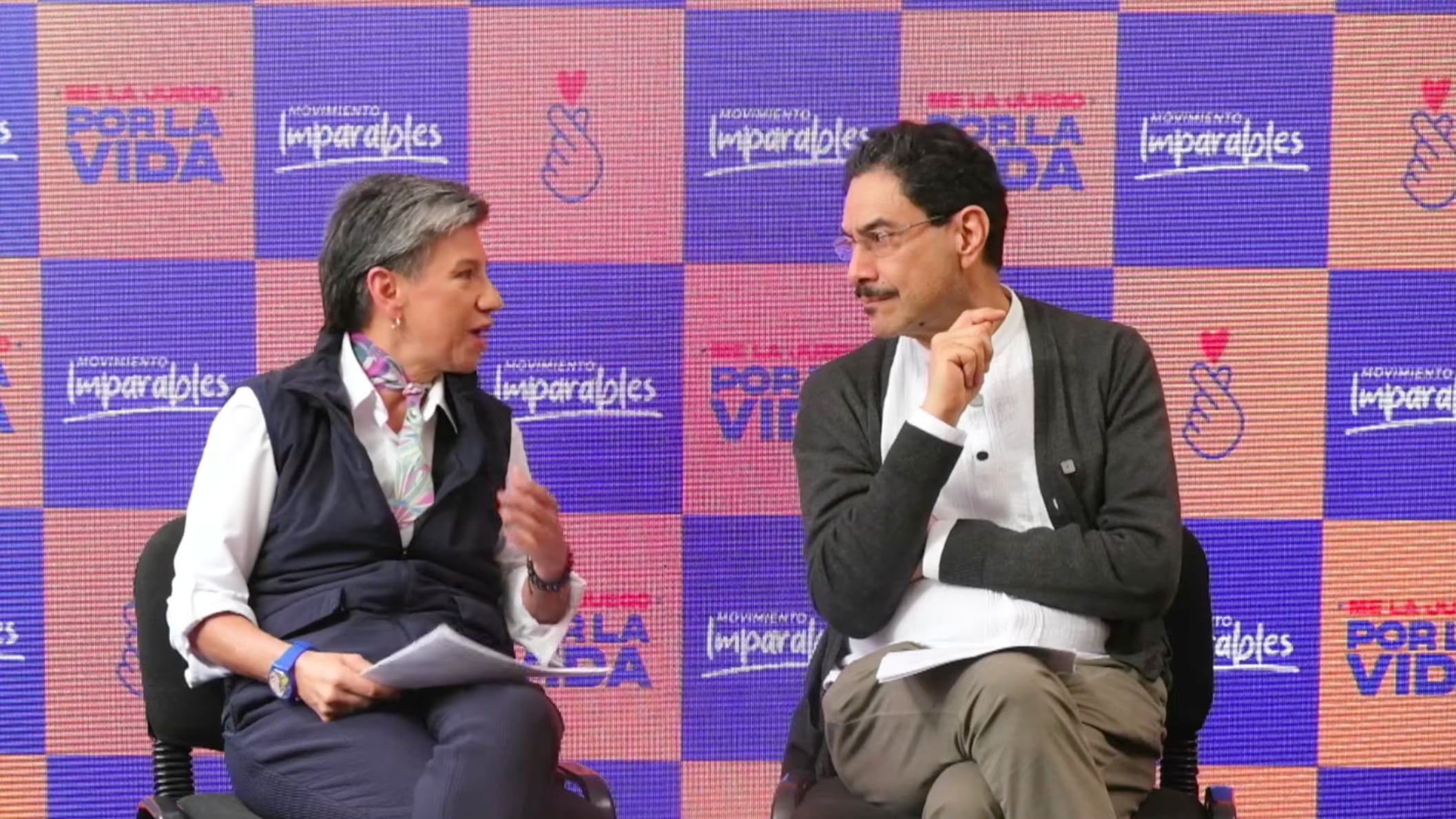 Claudia López e Iván Cepeda