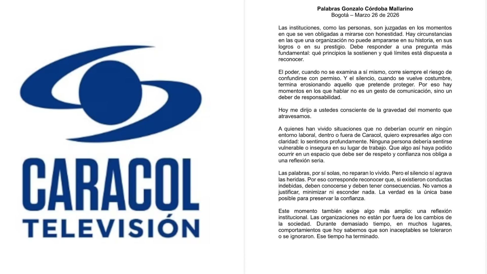 Casos de acoso sexual en Caracol Televisión