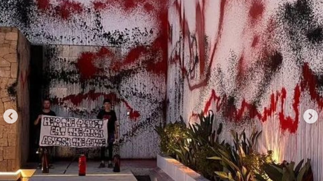 Ataque a mansión de Lionel Messi en Ibiza./Instagram