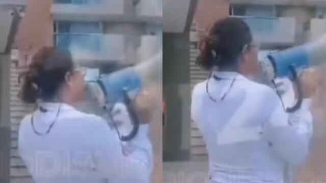 Empleada de empresa de energía salió con megáfonos a cobrarle a sus deudores en Barranquilla.