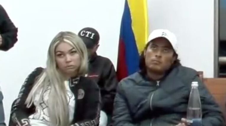 Day Vásquez y Nicolás Petro en la audiencia de imputación de cargos.