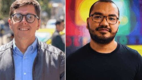 Foto de líderes políticos venezolanos: Yendri Velásquez y Luis Peche.